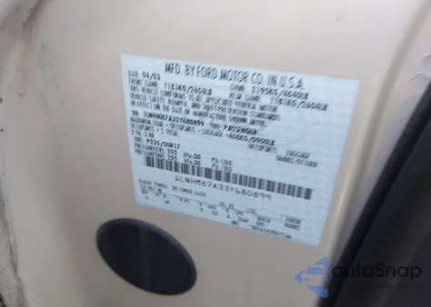 2003 Lincoln Ls V8 из США, поврежденный, VIN 1LNHM87A33Y680899